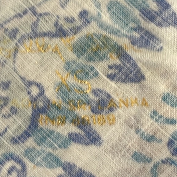 Lilly Pulitzer Patterson Dress Bay Blue Into the Deep 100% Linen Size Xx - Picture 4 of 6